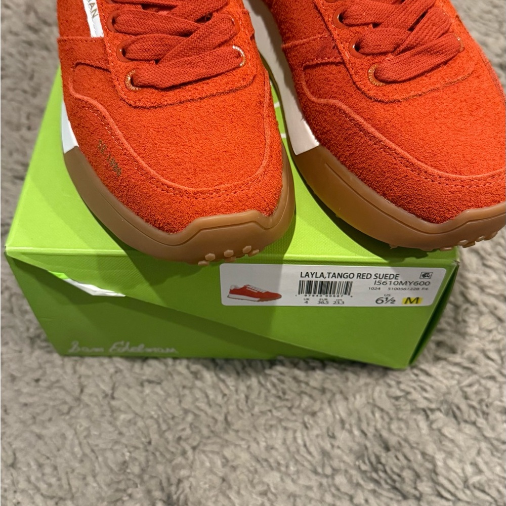 Sam Edelman Red Suede Women's Sneakers